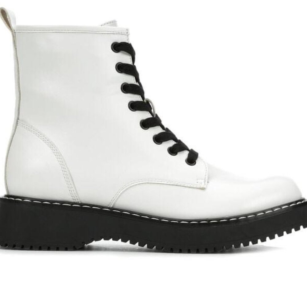 White and Black boots